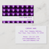 Lila Heart 'herzen', schwarz Streifen Visitenkarte (Vorne/Hinten)