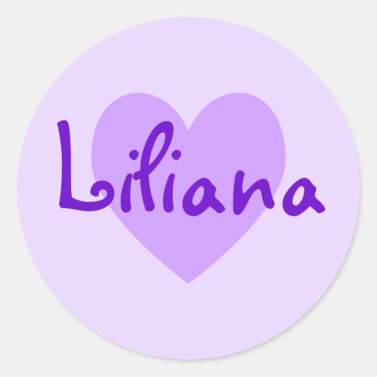 Lila Heart Lavender Runder Aufkleber (Vorderseite)