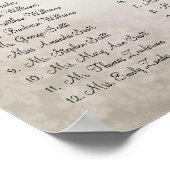 Lila Heart Leaf Tree Seating Chart 12 Tische Poster (Ecke)