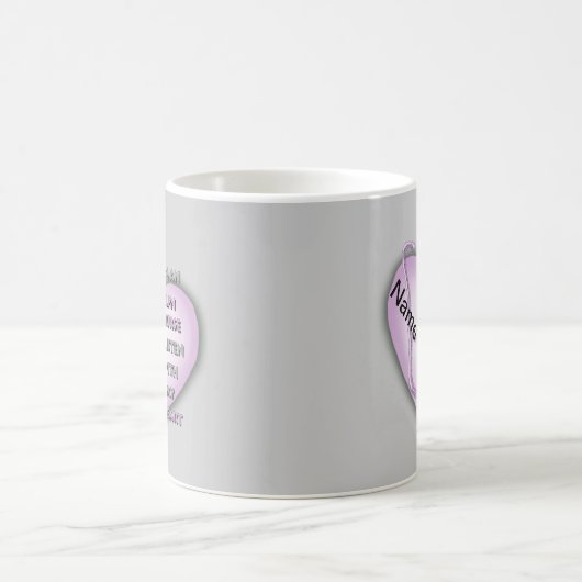 Lila Heart LPN Nurse Kaffeetasse (Mittel)