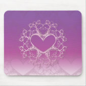 Lila Heart Mousepad (Vorne)