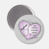Lila Heart RN Nurse Magnet (Vorderseite/Rückseite)