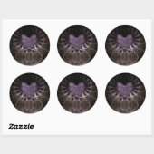 Lila Heart Round Stickers (Blatt)