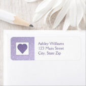 Lila Heart Rücksendeadressen-Aufkleber (Insitu)
