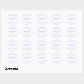 Lila Heart Save the Date Stickers (Blatt)