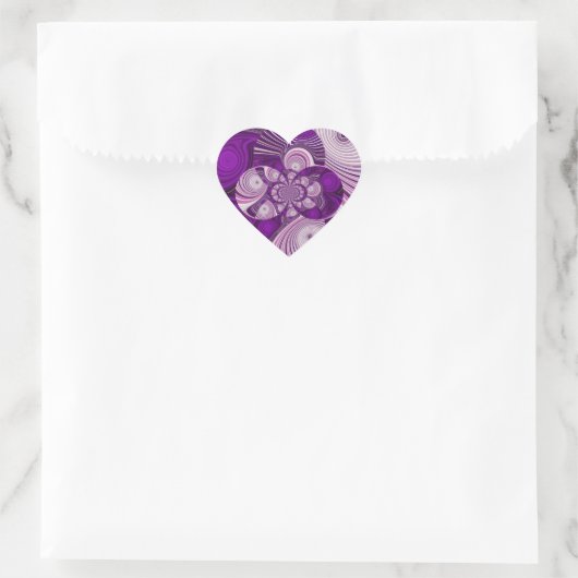 Lila Heart_Sticker Herz-Aufkleber (Tasche)