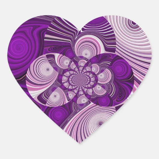 Lila Heart_Sticker Herz-Aufkleber (Vorderseite)