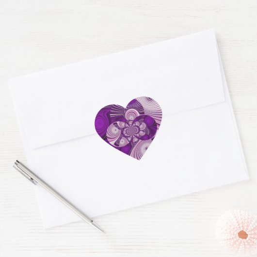 Lila Heart_Sticker Herz-Aufkleber (Umschlag)