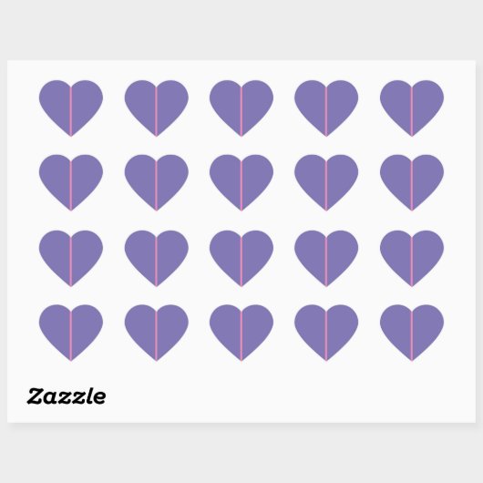 Lila Heart Stickers (Blatt)
