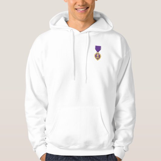 Lila Heart us Military Award Veteran Gift Hoodie (Vorderseite)