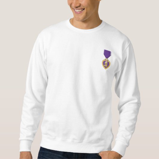 Lila Heart us Military Award Veteran Gift Sweatshirt (Vorderseite)