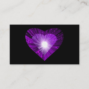 Lila Heart'heart Visitenkarte schwarz