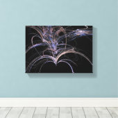 Lila Hearts Abstrakt Leinwanddruck (Insitu (Holzboden))