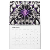 Lila Hearts Blume & Wirbel Kalender (Jan 2027)