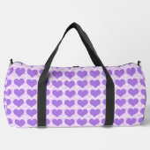 Lila Hearts Duffel Bag Duffle Bag (Vorderseite)