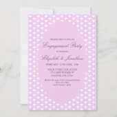 Lila Hearts Engagement Partei Einladung (Vorderseite)