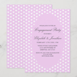 Lila Hearts Engagement Partei Einladung