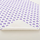 Lila Hearts Fleece Blanket Sherpadecke (3/4)