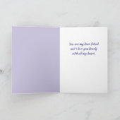 Lila Hearts Happy Galentine Day Feiertagskarte (Innenseite)