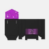 Lila Hearts Hochzeit Geschenkschachtel (Ungefaltet)