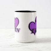 Lila Hearts Kaffee Tasse (Mittel)