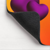 Lila Hearts Mousepad (Ecke)