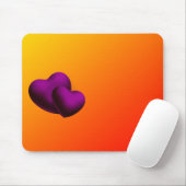 Lila Hearts Mousepad (Mit Mouse)