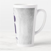 Lila Hearts Personalisiert Latte Tasse (Rechts)
