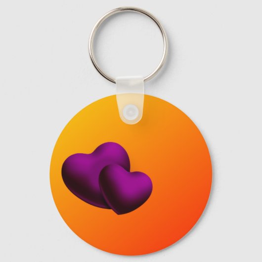 Lila Hearts Schlüsselanhänger (Vorderseite)
