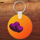 Lila Hearts Schlüsselanhänger (Vorderseite)