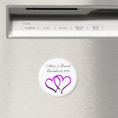 Lila Hearts speichern das Datumsfenster Magnet (In Situ (Geschirrspüler))