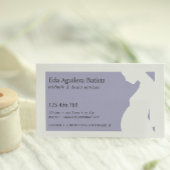 Lila Hebamme Doula Schwangere SILHOUETTE Visitenkarte