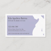 Lila Hebamme Doula Schwangere SILHOUETTE Visitenkarte (Vorderseite)