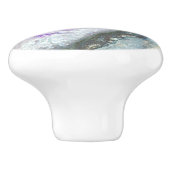 Lila Heilknopf Amethyst-Keramik Keramikknauf (Seitenansicht)