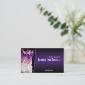 Lila Heilkristalle Amethyst Visitenkarte (Stehend Vorderseite)