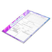 Lila, heiß rosa, blau 5 plus 1 Schlepptaster Notizblock (angewinkelt)