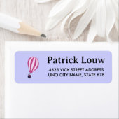 Lila Heißluftballon auf blau (Insitu)