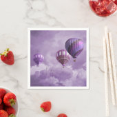Lila Heißluftballon Napkins Serviette (Beispiel)