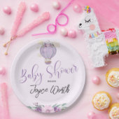 Lila Heißluftballon-Papierplatte Pappteller (Party)