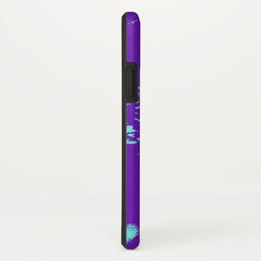 Lila hellblaue Doodles Case-Mate iPhone Hülle (Hinten/Rechts)