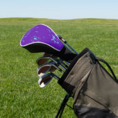 Lila hellblaue Doodles Golf Headcover (In SItu)