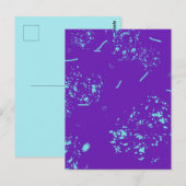 Lila hellblaue Doodles Postkarte (Vorne/Hinten)