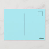 Lila hellblaue Doodles Postkarte (Rückseite)
