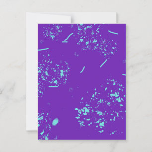 Lila hellblaue Doodles Postkarte