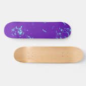 Lila hellblaue Doodles Skateboard (Horizontal)