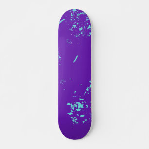 Lila hellblaue Doodles Skateboard