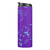 Lila hellblaue Doodles Thermosbecher (Nach rechts gedreht)