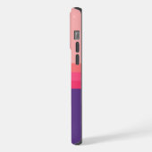Lila helldunkelrosa Farbblock mit individueller Ei iPhone Hülle (Linke Seite)