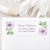 Lila, helle Floral Address Labels (Insitu)