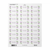 Lila, helle Floral Address Labels (Vorne)